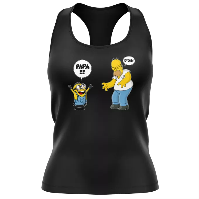 Débardeur Femme Parodie Les Minions Un fiston trop mignon :) - Kévin le Minion, Homer Simpson