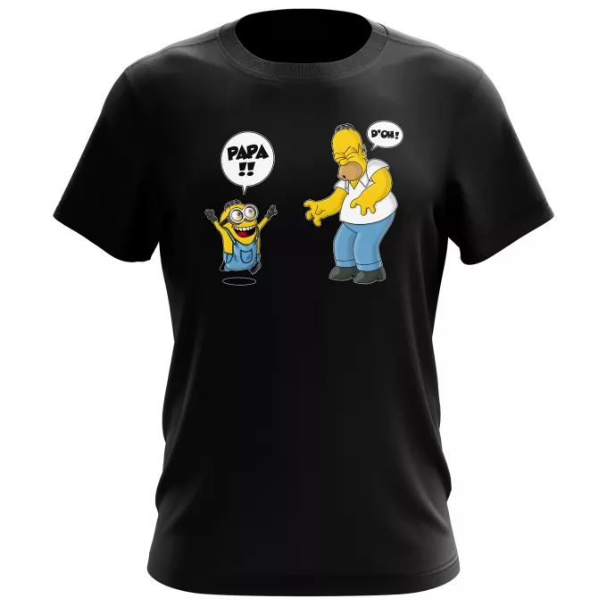 T-shirts Hommes Parodie Les Minions Un fiston trop mignon :) - Kévin le Minion, Homer Simpson