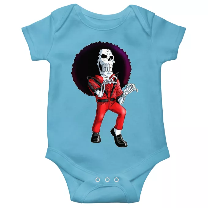 Body baby korta ärmar (pojkar) Parodi One Piece Brook och Thriller