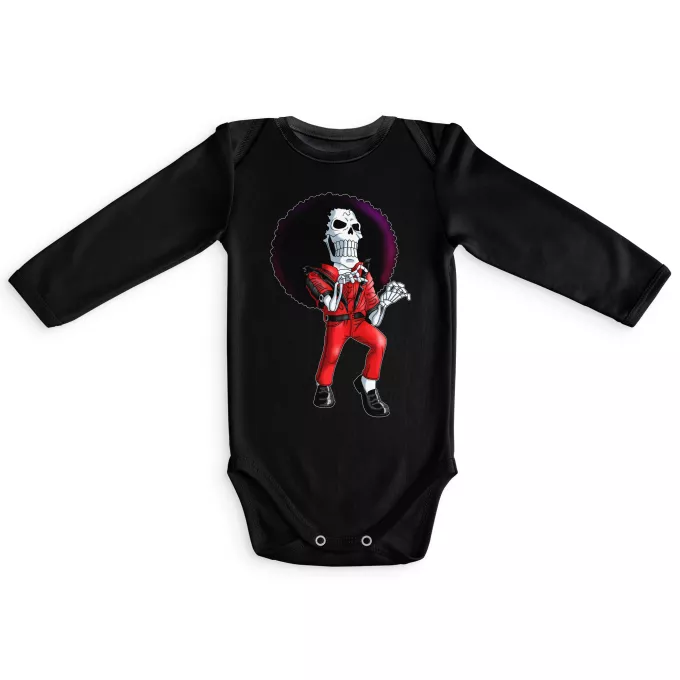 Baby Body långa ärmar Parodi One Piece Brook och Thriller