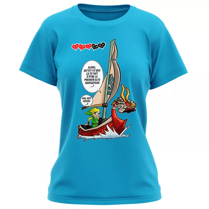 T-shirts Femmes Parodie Zelda Un elfe à la mer.... :) - Link - The Wind waker