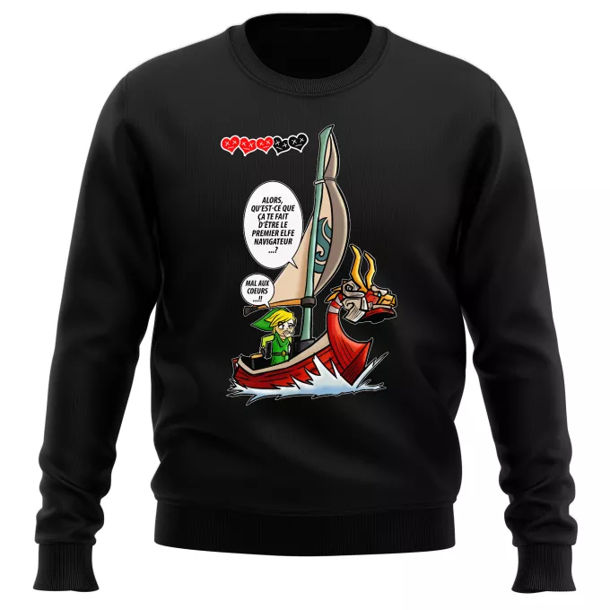 Pulls Parodie Zelda Un elfe à la mer.... :) - Link - The Wind waker