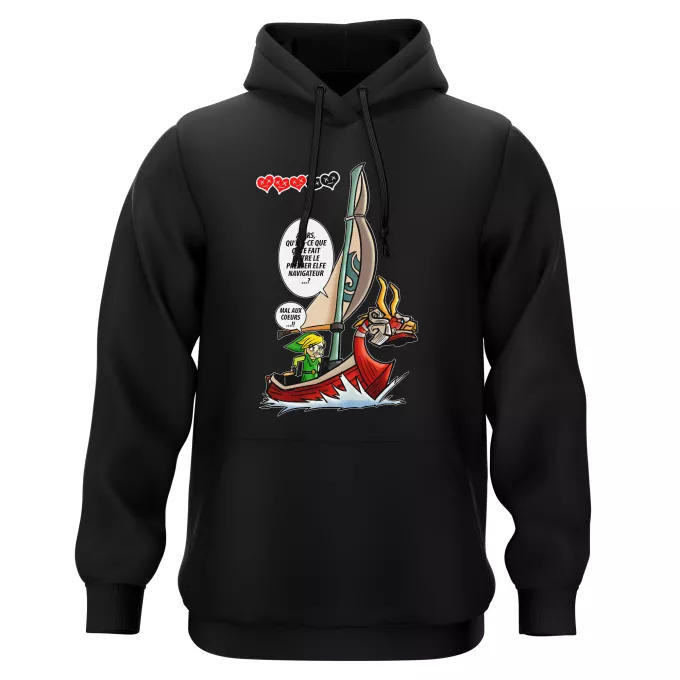 Sweat-shirts à Capuche Parodie Zelda Un elfe à la mer.... :) - Link - The Wind waker