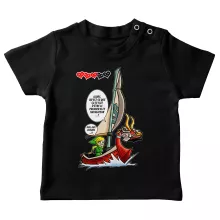 T-shirt bébé Link « Un elfe à la mer.... » – Parodie Zelda
