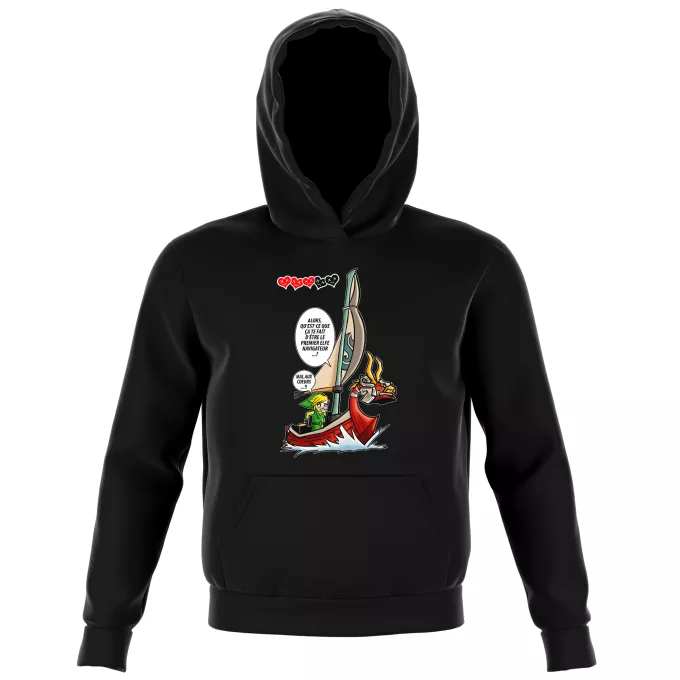 Sweat-shirts à Capuche Enfant Parodie Zelda Un elfe à la mer.... :) - Link - The Wind waker