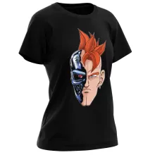 C-16 Damen T-shirt “C-16 und Terminator -” – Parodie auf Dragon Ball Z