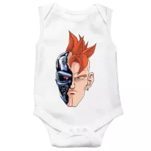 Body de bebé sin mangas C-16 “C-16 y Terminator” – Parodia de Dragon Ball Z -DBZ