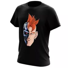 Android 16 T-Shirt “Android 16 and The Terminator” – Dragon Ball Z parody