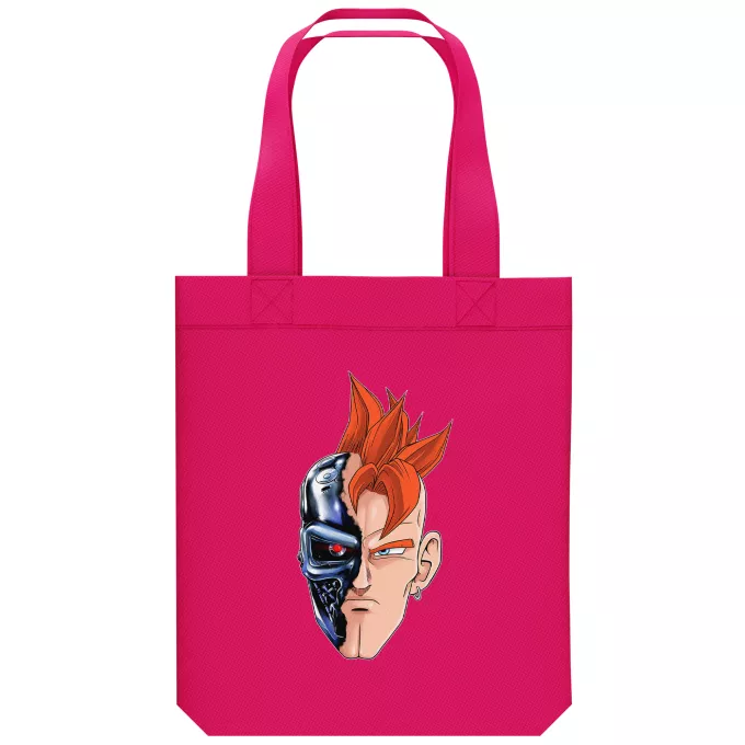 biologisch katoenen draagtas (Tote Bag) Parodie Dragon Ball Z - DBZ C-16 en De uitroeier