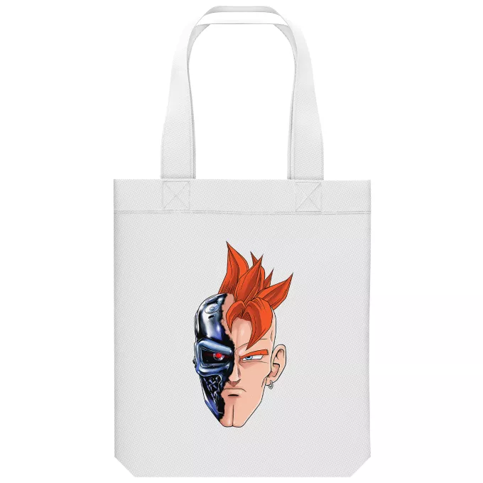 biologisch katoenen draagtas (Tote Bag) Parodie Dragon Ball Z - DBZ C-16 en De uitroeier