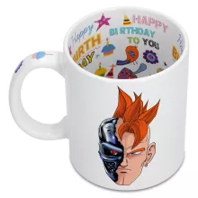 Taza C-16 “C-16 y Terminator” – Parodia de Dragon Ball Z -DBZ