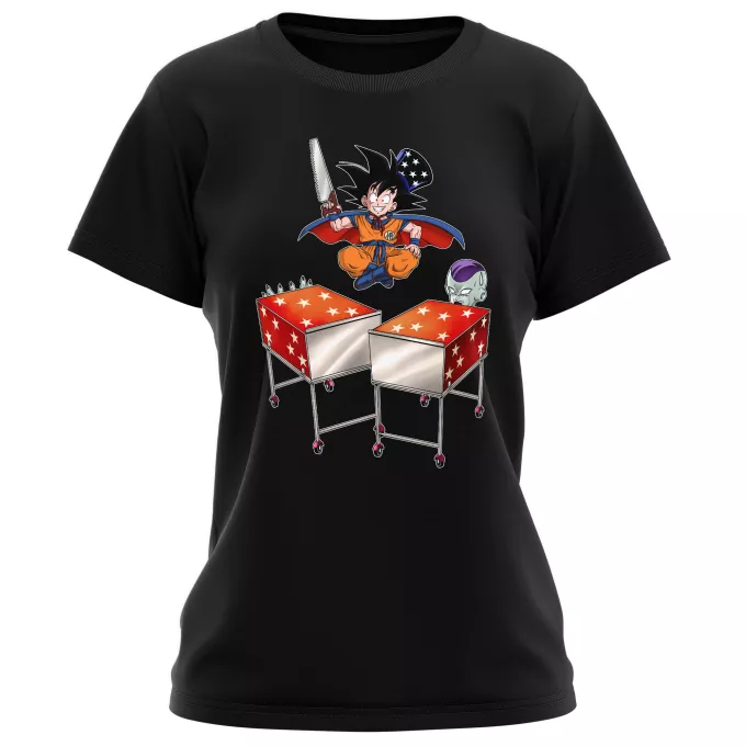Kvinnor T-shirts Parodi Dragon Ball Z - DBZ Son Goku och Lord Freezer