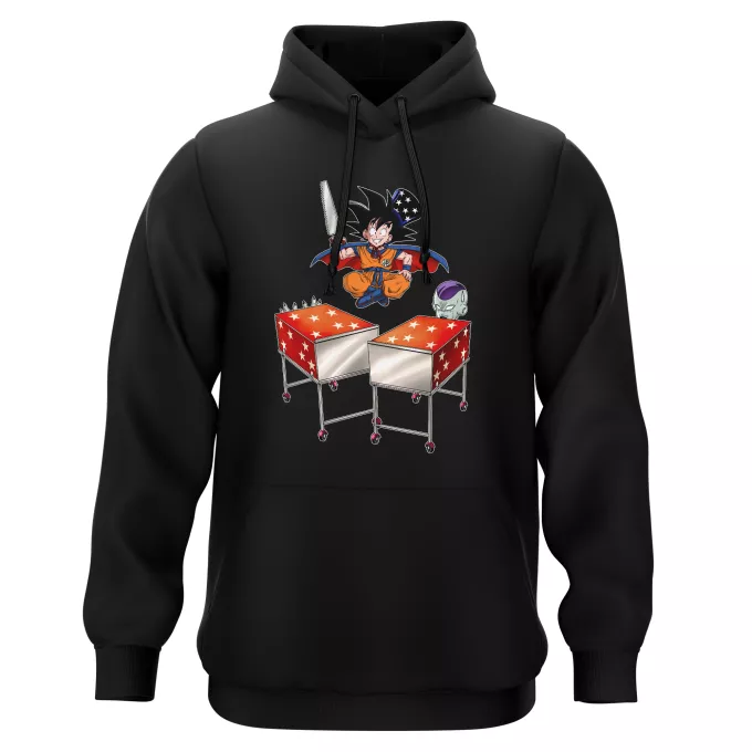 Tröjor med huva Parodi Dragon Ball Z - DBZ Son Goku och Lord Freezer