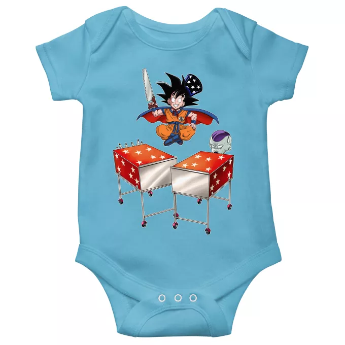 Body baby korta ärmar (pojkar) Parodi Dragon Ball Z - DBZ Son Goku och Lord Freezer