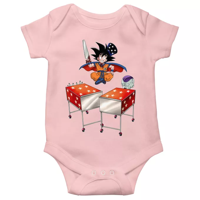 Body baby korta ärmar (flicka) Parodi Dragon Ball Z - DBZ Son Goku och Lord Freezer