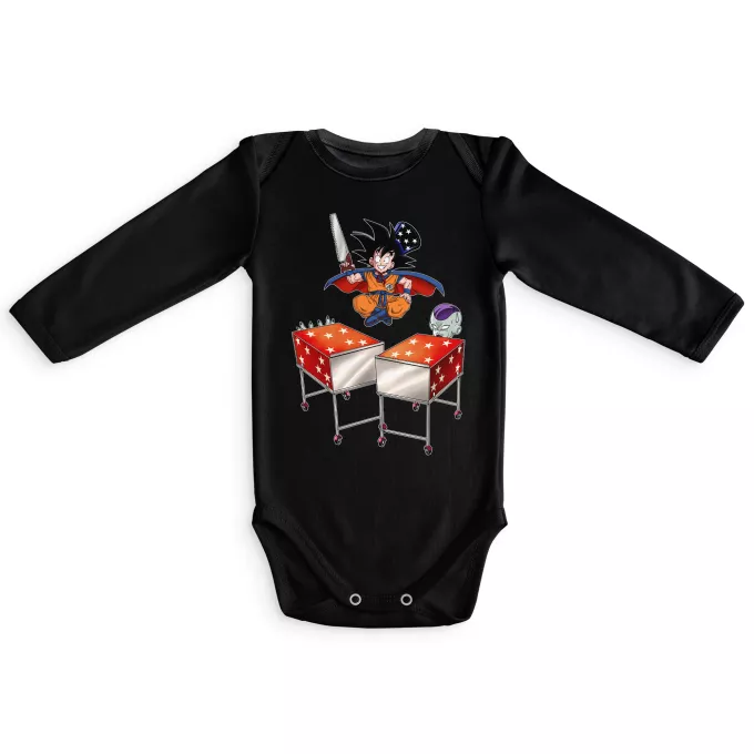 Baby Body långa ärmar Parodi Dragon Ball Z - DBZ Son Goku och Lord Freezer