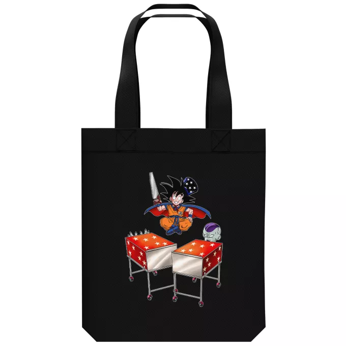Ekologisk bomullsväska (Tote Bag) Parodi Dragon Ball Z - DBZ Son Goku och Lord Freezer