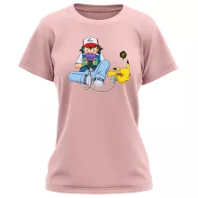 Maglietta da Donna Pikachu “Pikachu e Ash Ketchum” – Parodia dei Pokémon