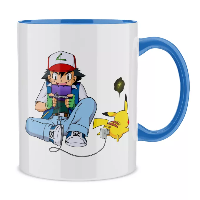 Mugs Parody of Pokémon Pikachu and Ash Ketchum
