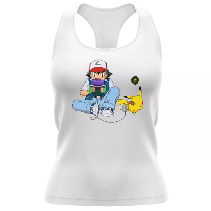 Women's Tank Top Parody of Pokémon Pikachu and Ash Ketchum