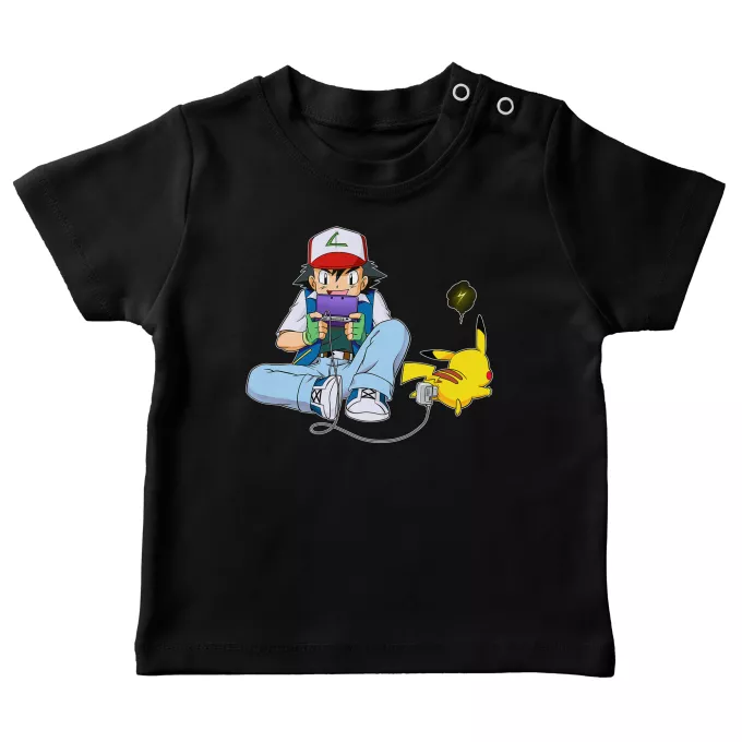 Baby's T-shirts Parody of Pokémon Pikachu and Ash Ketchum