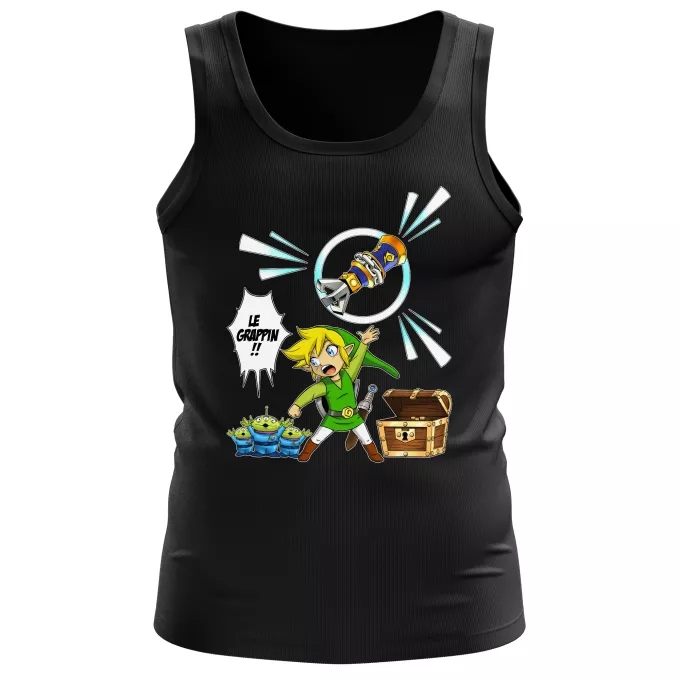 Débardeurs Hommes Parodie Zelda Le Grappin... - Link, les Aliens