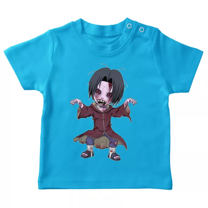 Camisetas bebé Parodia Naruto Itachi X Walking Dead