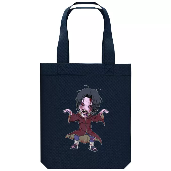 Borsa Tote Bag in cotone organico Paoridia Naruto Itachi X Walking Dead