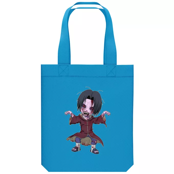Bolsa (Tote Bag) de algodón orgánico Parodia Naruto Itachi X Walking Dead