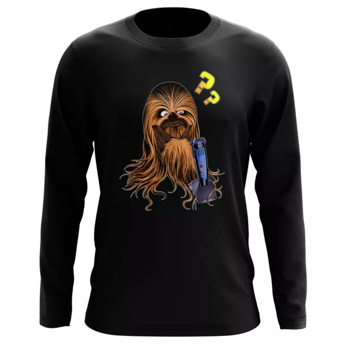 Langarm T-shirts Parodie auf Star Wars Chewbacca