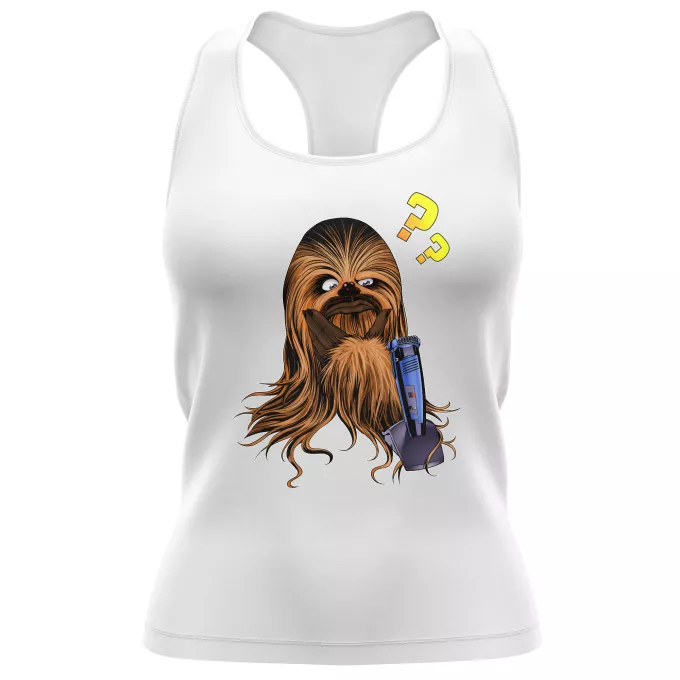 Damen T-shirt Tank top Parodie auf Star Wars Chewbacca