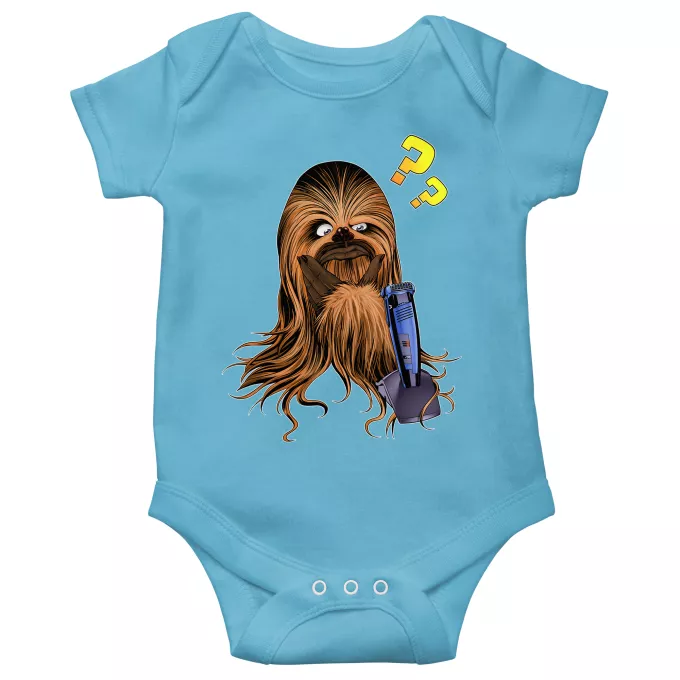 Kurzärmeliger Baby-Bodysuit (Jungen) Parodie auf Star Wars Chewbacca