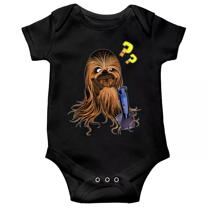 kurzärmelige Baby Strampler Parodie auf Star Wars Chewbacca
