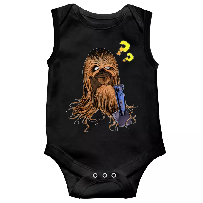 ärmelloser Baby Strampler Parodie auf Star Wars Chewbacca