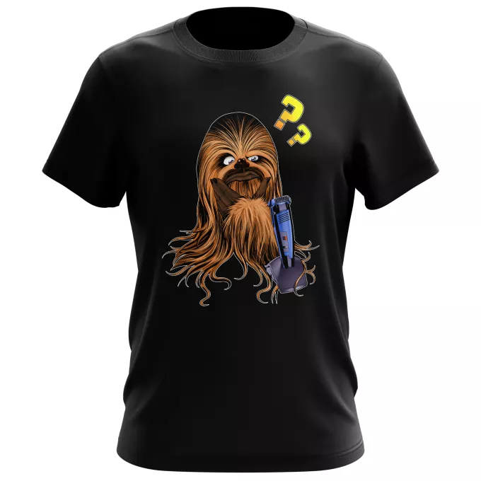 Herren T-shirts Parodie auf Star Wars Chewbacca
