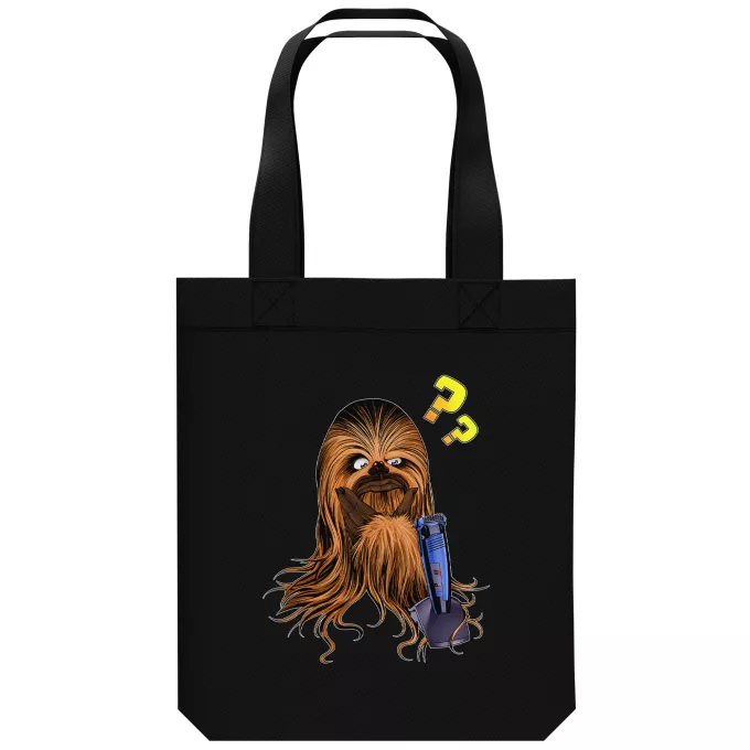 Shopper (Tote Bag) aus Bio-Baumwolle Parodie auf Star Wars Chewbacca