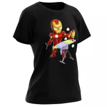 Tony Stark Damen T-shirt “Tony Stark aka Iron Man” – Parodie auf Iron Man