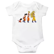 Son-Goku Baby Strampler “Evolutionstheorie” – Parodie auf Dragon Ball Z