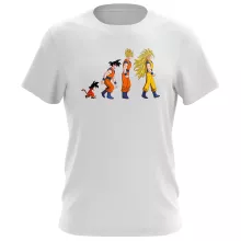 T-shirt Sangoku Super Saiyajin « La Théorie de l'évolution » – Parodie Dragon Ball Z