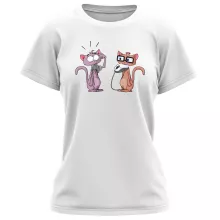 Camiseta Mujer Manga “Geek Cat” – Parodia de Funny Face