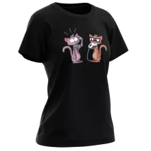 T-shirt Femme Humour « Chat geek » – Parodie Funny Face