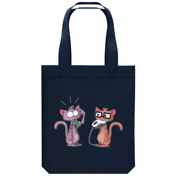 Borsa Tote Bag in cotone organico Paoridia Funny Face