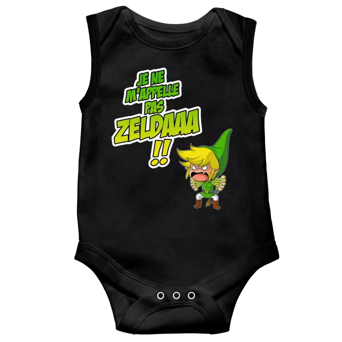 Body bébé sans manches Parodie Zelda Un Coup de gueule de héros... - Link