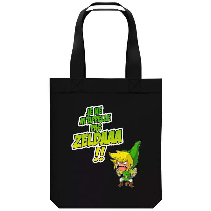 Sac Tote Bag en coton Bio Parodie Zelda Un Coup de gueule de héros... - Link