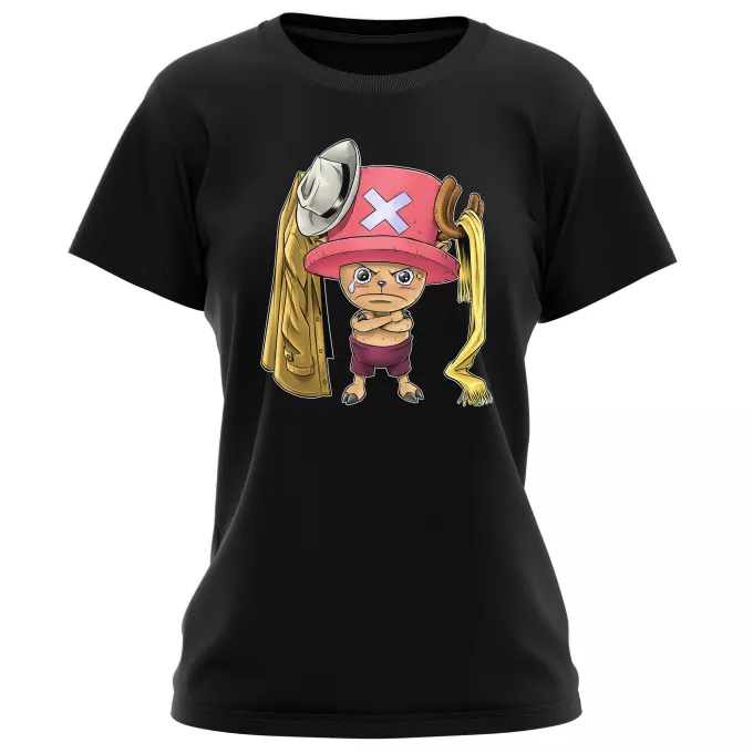 T-shirts de mulher Paródia One Piece Tony Tony Chopper