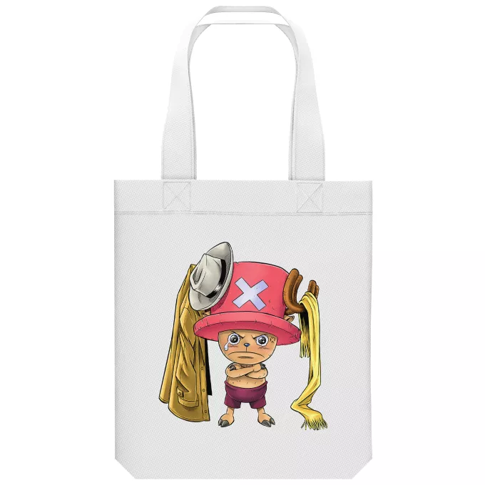 Saco (Tote Bag) de algodão orgânico Paródia One Piece Tony Tony Chopper