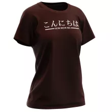 T-shirt Femme manga-konnichiwa-japonais « Kon Nichi Wa (Bonjour) » – Parodie Japon