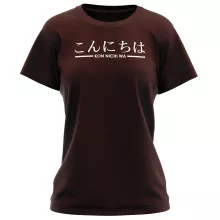 T-shirt Femme manga-konnichiwa-japonais « Kon Nichi Wa (Bonjour) » – Parodie Japon