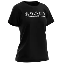 T-shirt Femme japonais-kanji-manga « Arigatô (Merci) » – Parodie Japon