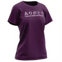 T-shirt Femme japonais-kanji-manga « Arigatô (Merci) » – Parodie Japon